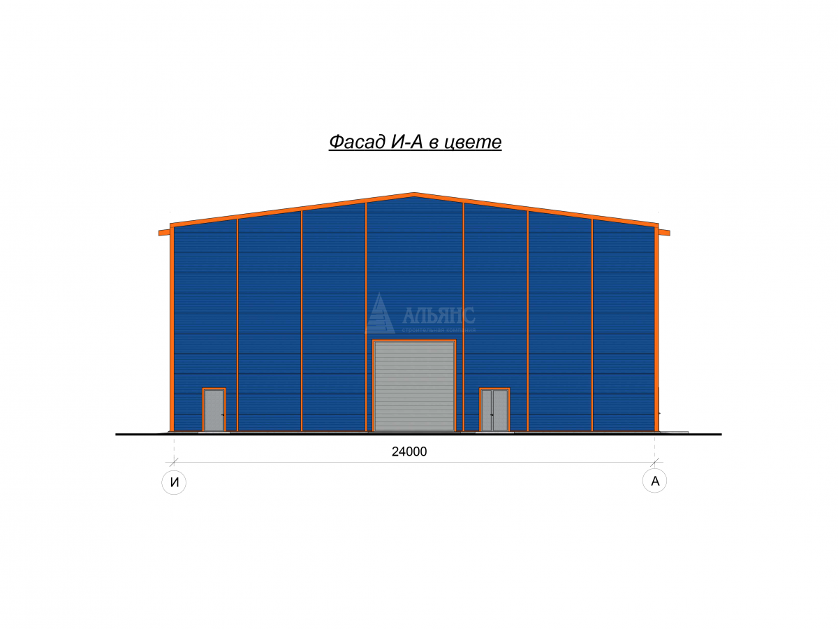 3D визуализация Производственный корпус из сэндвич-панелей - фото 15