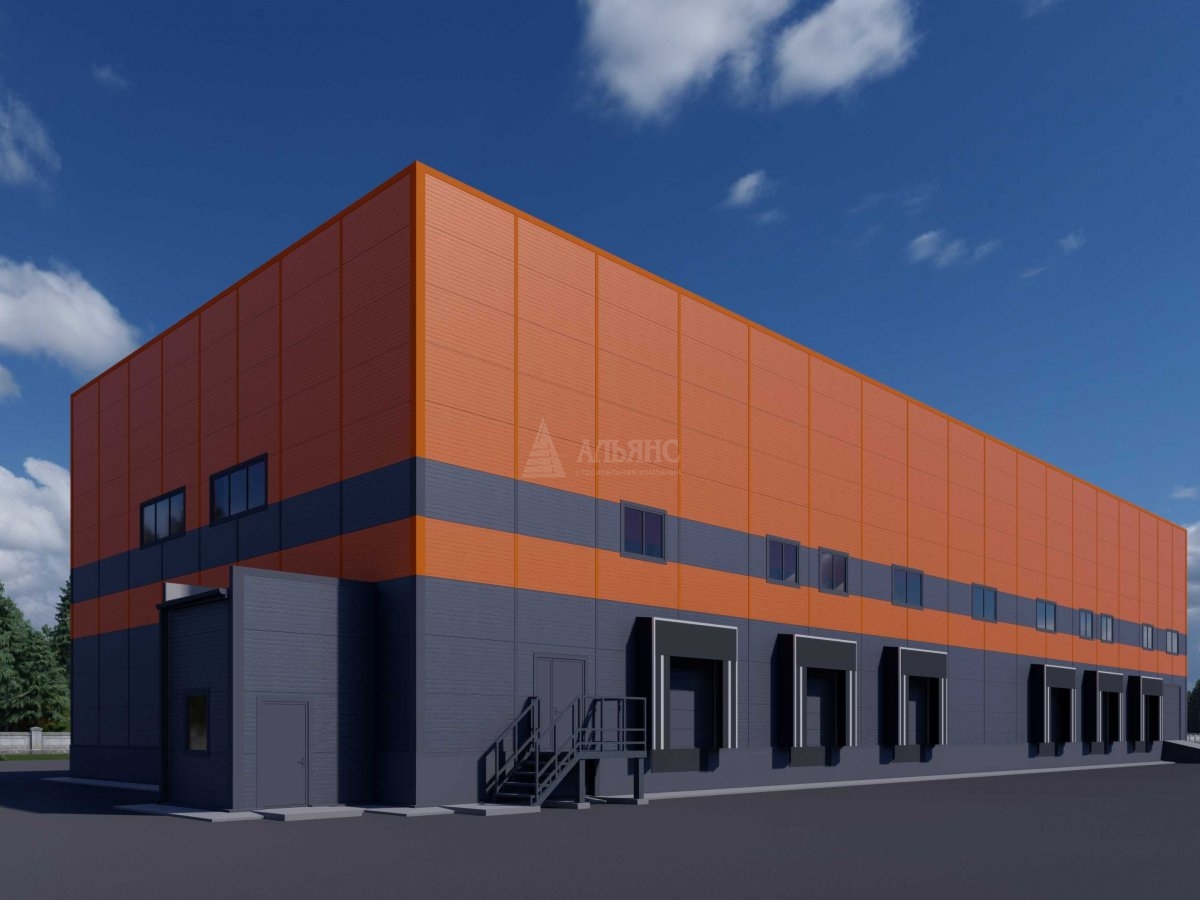 3D визуализация Склад из сэндвич панелей - фото 2