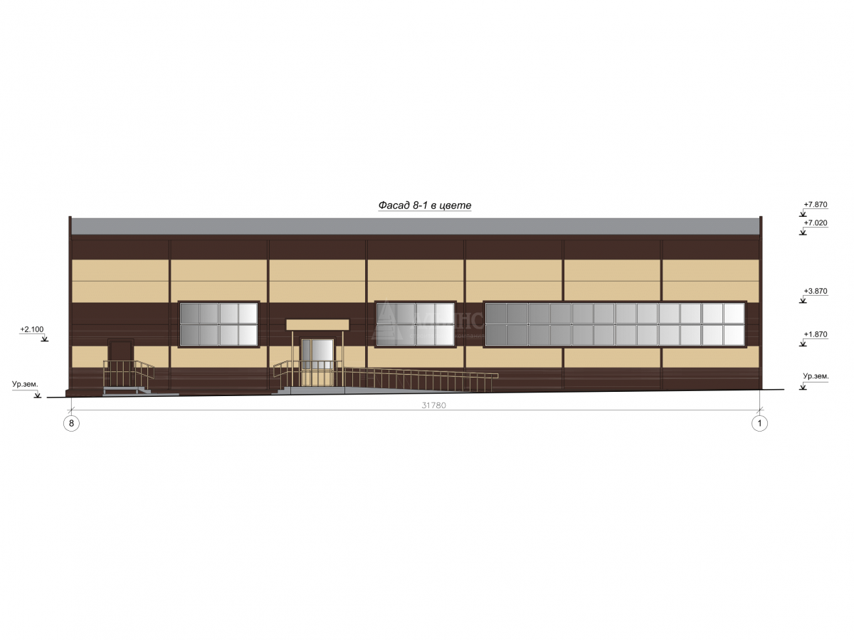 3D визуализация Магазин из сэндвич-панелей - фото 3