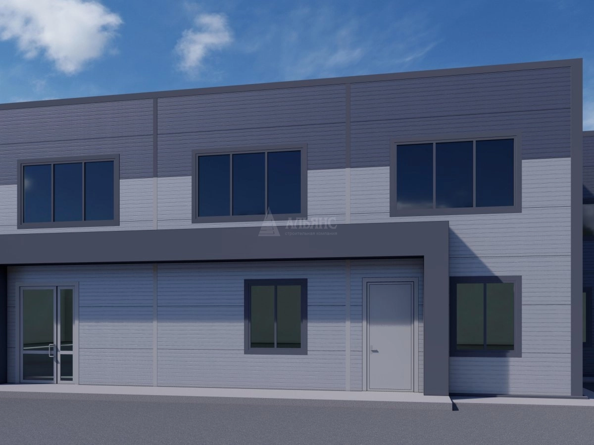 3D визуализация Производственный цех из сэндвич панелей - фото 4