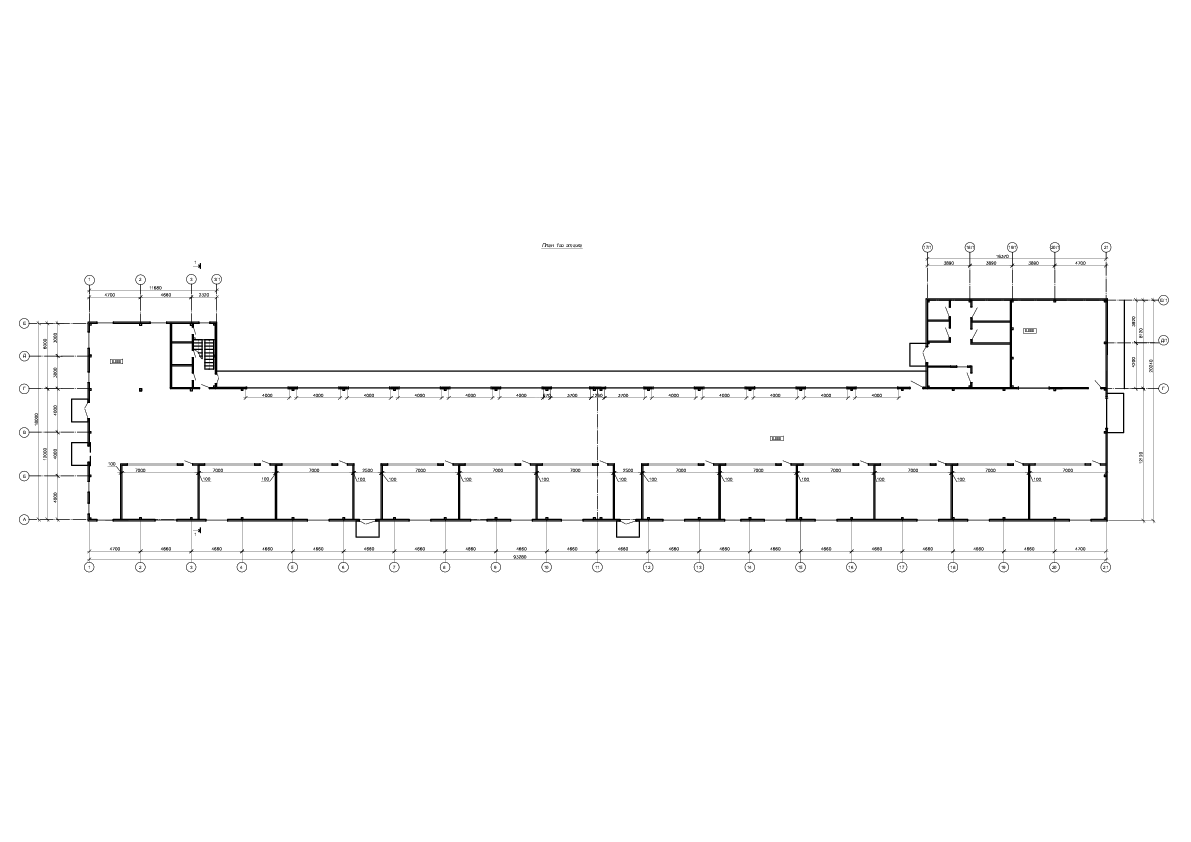 Планировка Склад-ангар с АБК из сэндвич-панелей -  фото 1