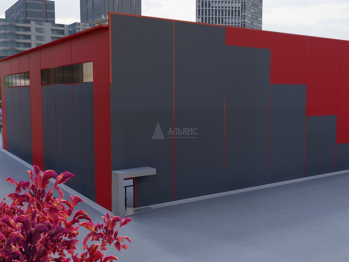 3D визуализация Склад-ангар из сэндвич-панелей - фото 6