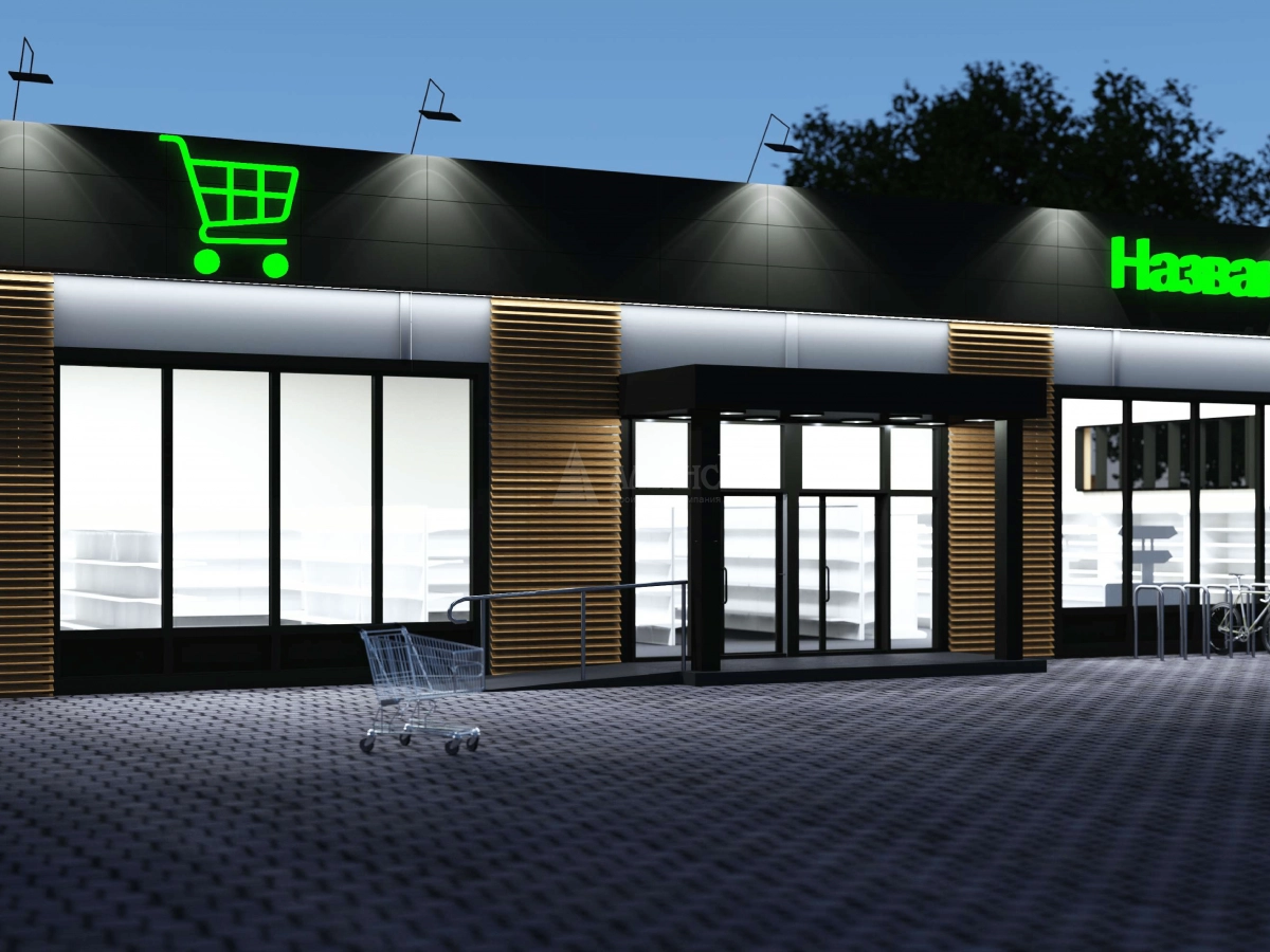 3D визуализация Магазин из сэндвич-панелей - фото 5