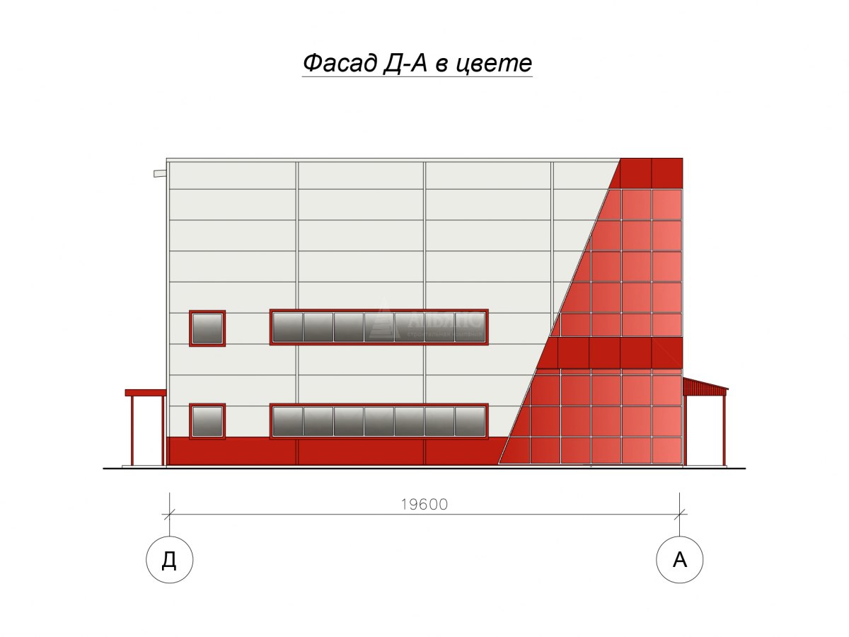 3D визуализация Металлобаза ангар-склад из сэндвич-панелей - фото 8