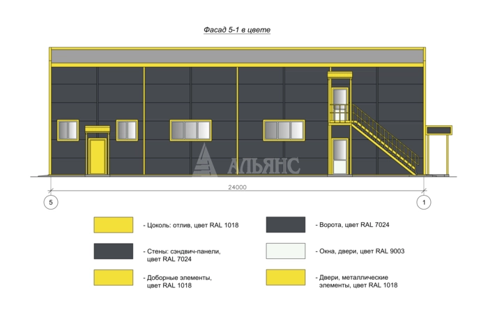 Планировка Грузовое СТО из сэндвич-панелей -  фото 9